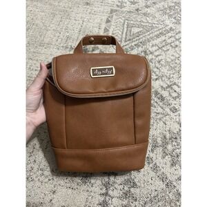 Itzy Ritzy Brown Fuax Leather Insulated Bottle Carrier Bag
